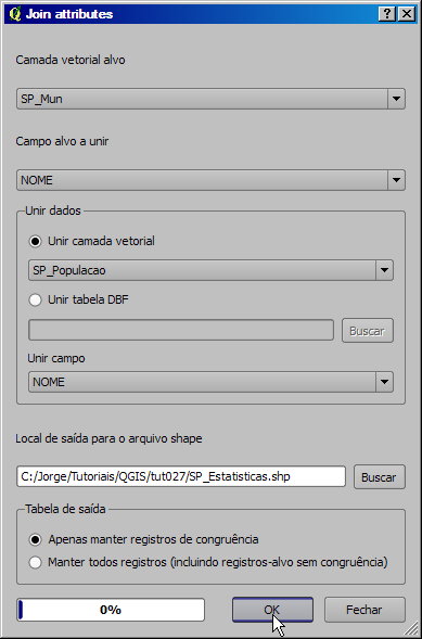 Quantum GIS Join de Tabelas