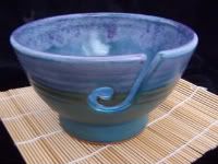 Purple and Turquoise Yarn Bowl