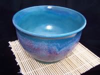 Large Purple and Turquoise Bowl