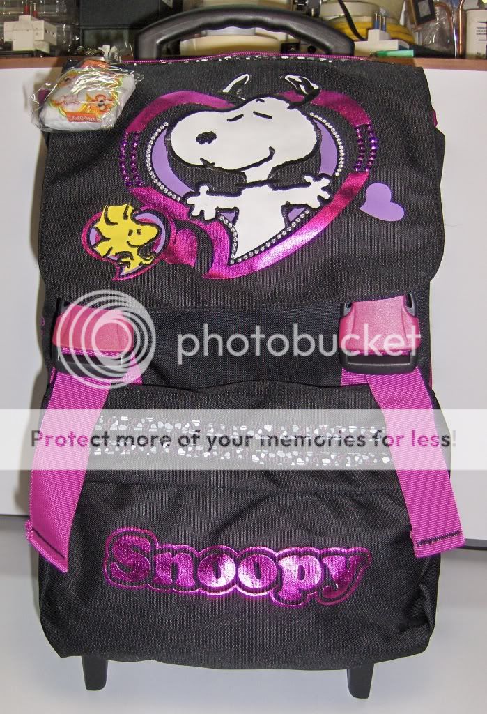 Snoopy Seven Zaino Trolley Scuola Sdoppiabile Disponibile Colore Nero