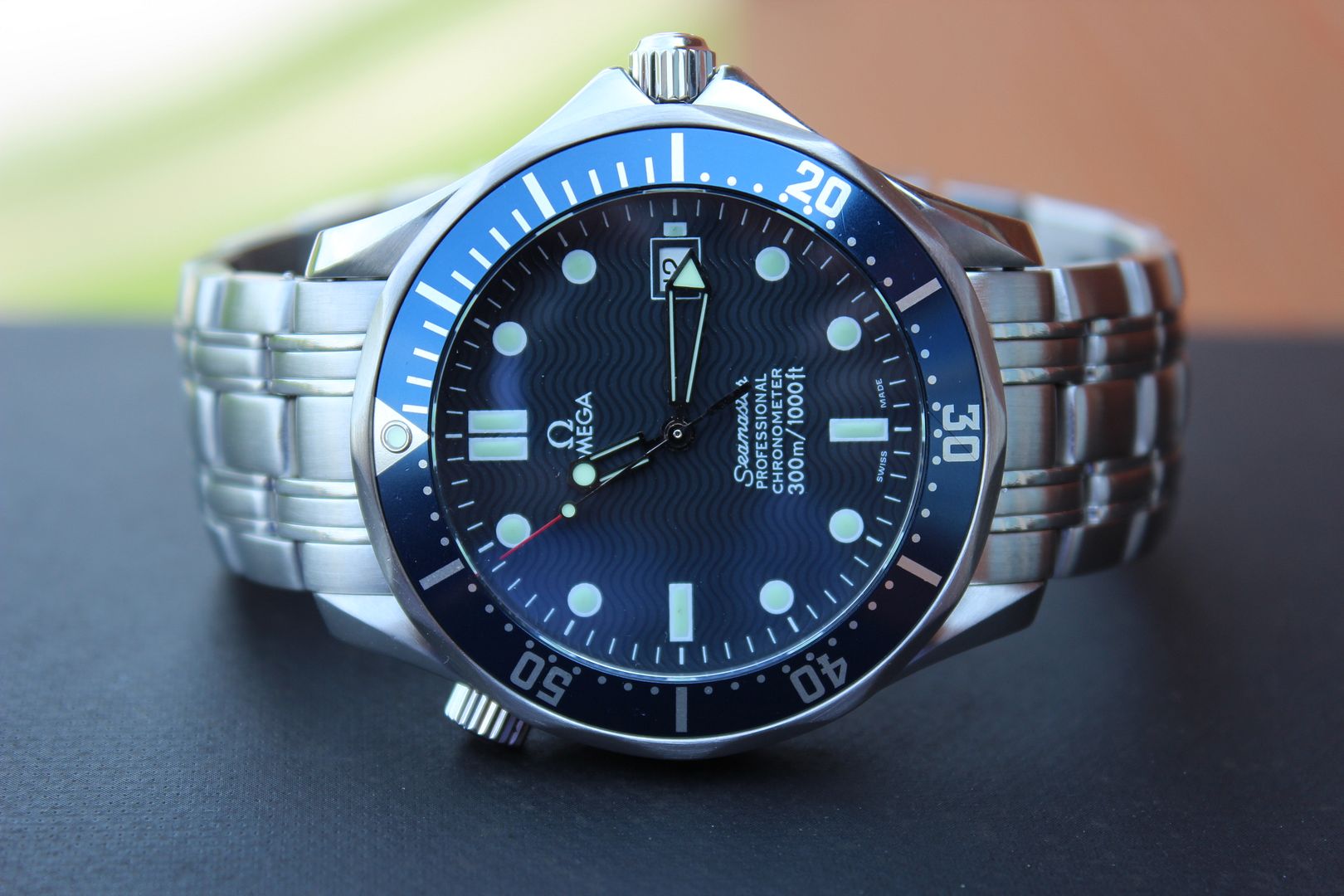 SOLD Omega Seamaster Pro 300M SMP 2531.80 Blue Wave Dial Bond Full Size ...