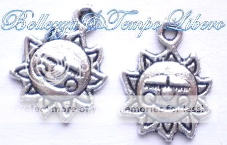 STOCK 8 PEZZI CHARMS CIONDOLO SOLE SUN CREARE GIOIELLI  