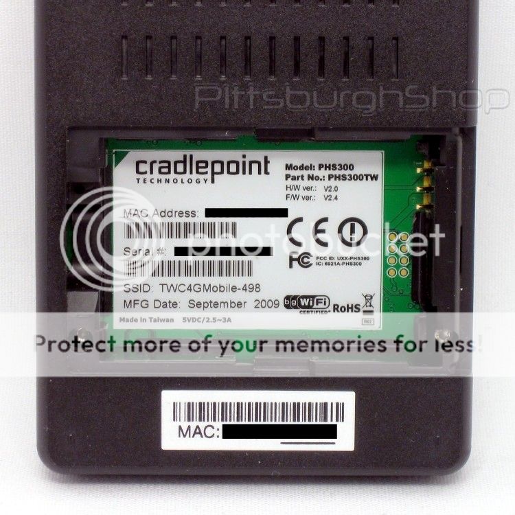 NEW CradlePoint PHS300 CLEAR SPRINT 3G/4G/WiMax Hotspot 804879091660 